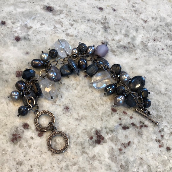 Silpada silver bracelet with stones - Picture 1 of 2
